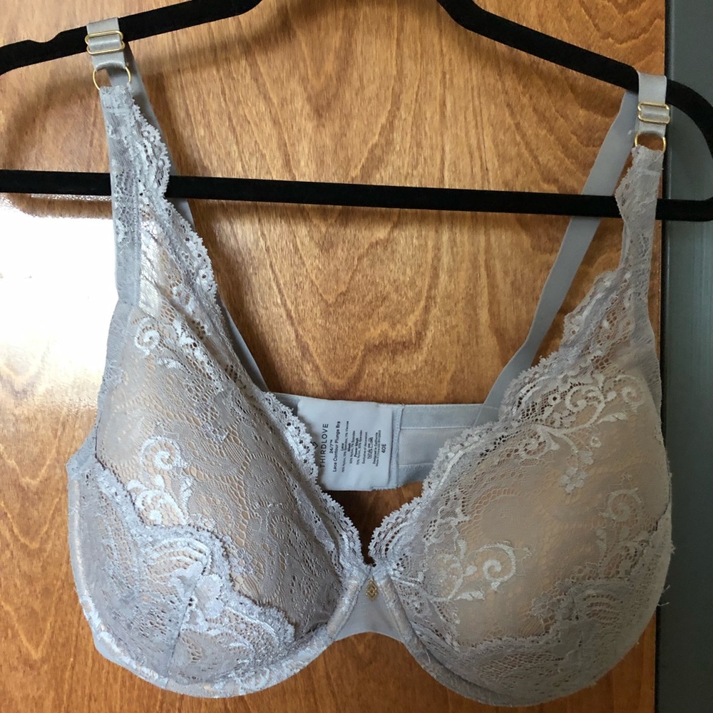 Thirdlove 24/7 Lace Contour Plunge Bra 40E